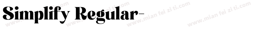 Simplify Regular字体转换